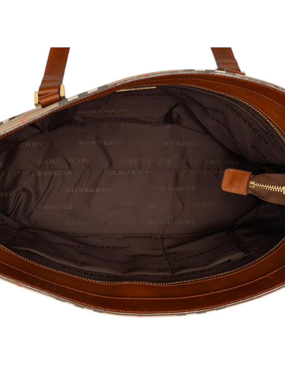 Burberry Haymarket Check Canvas Handbag #359690B48B - Picture 4 of 6